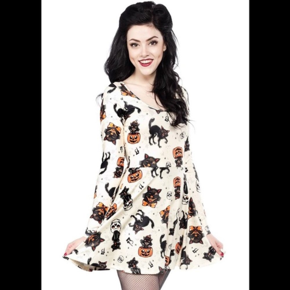 Sourpuss Halloween Cream Dress